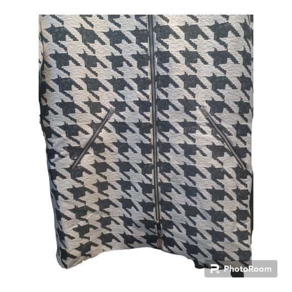 Grace Elements Houndstooth Longsleeve Dress w pockets Size Medium - Picture 4 of 8